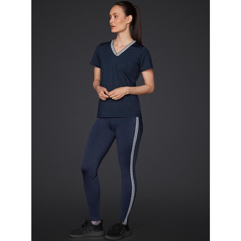 Mountain Horse Active Stripe Tech Tights - Navy-2